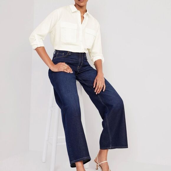 Old Navy Button-Down Utility Shirt Sea Salt XSP NWT‎ IN PACKAGE - Picture 3 of 8